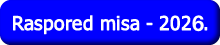 Raspored misa 2026